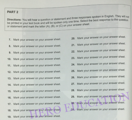 toeic part 2