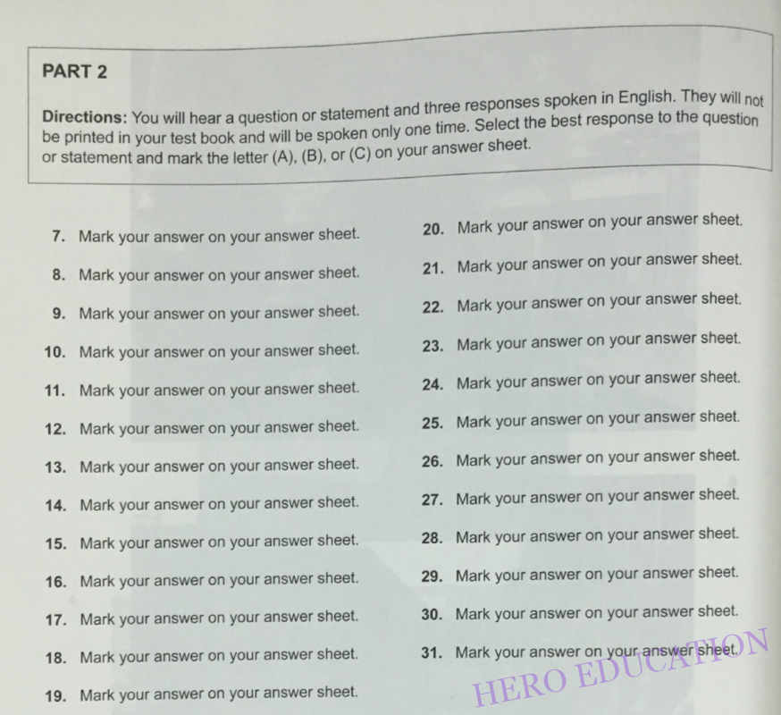 toeic part 2