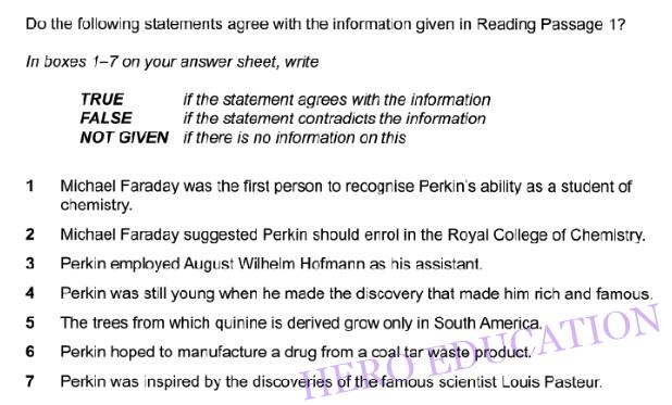 IELTS Reading - True/ False/ Not given