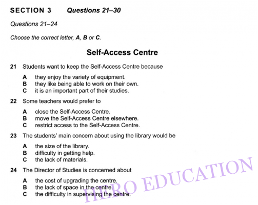 IELTS Listening - Multiple 